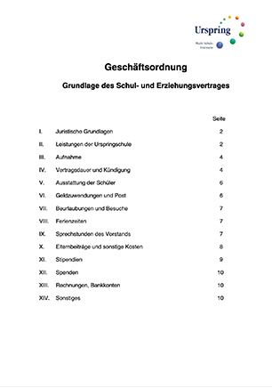 Geschäftsordnung Urspringschule